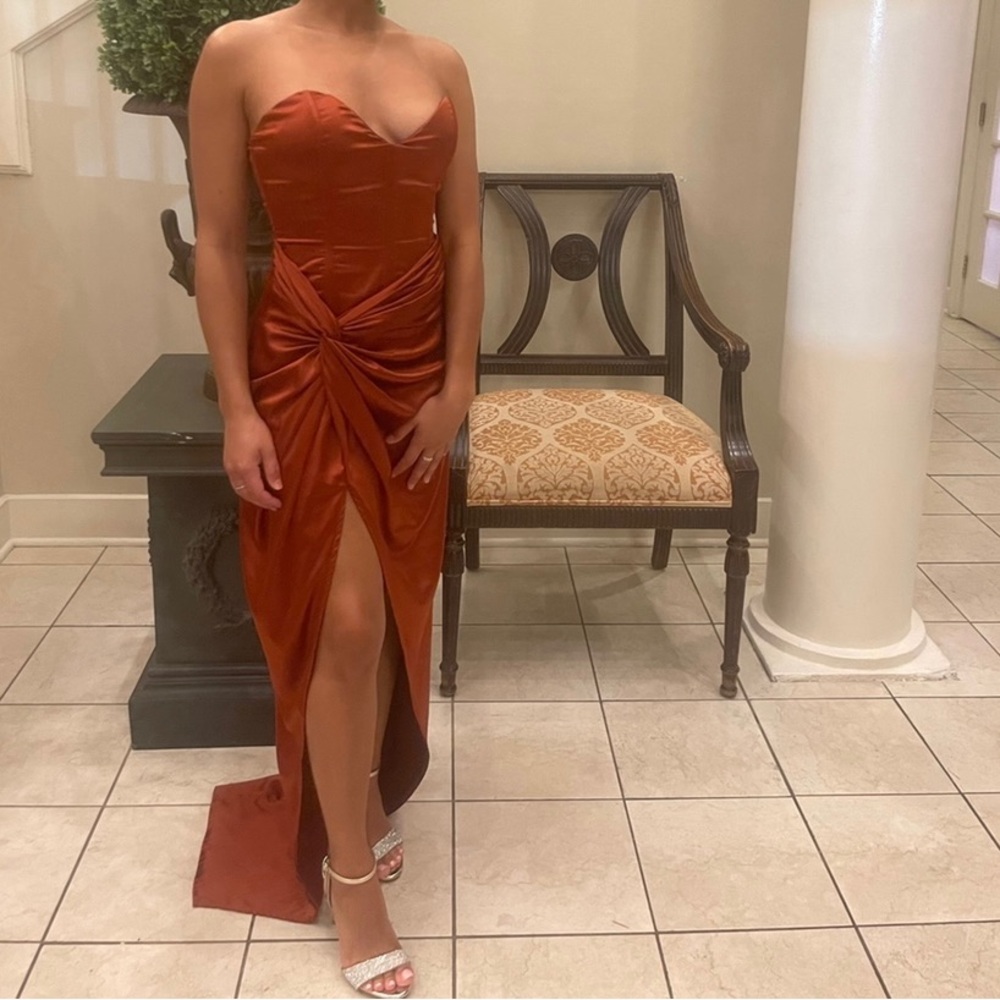 Rust orange dress